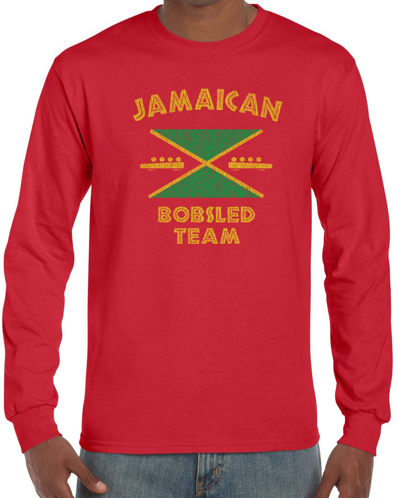 Hot Press Apparel Men's Jamaican Bobsled Team Long Sleeve Shirt