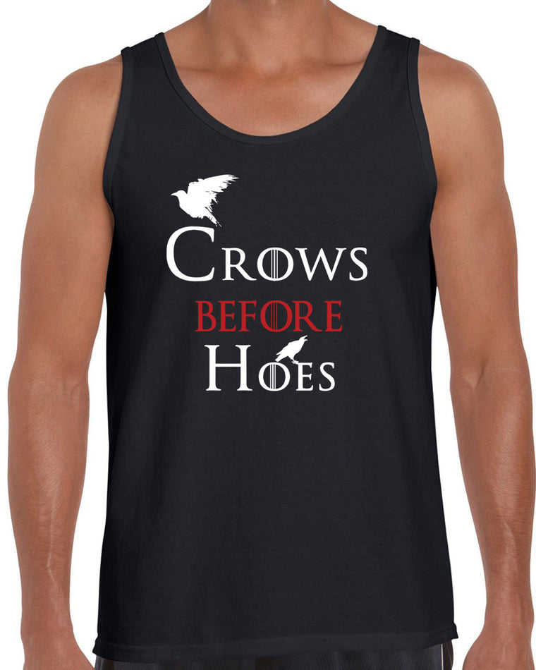 Men's Sleeveless Tank Top - Crows Before Hoes