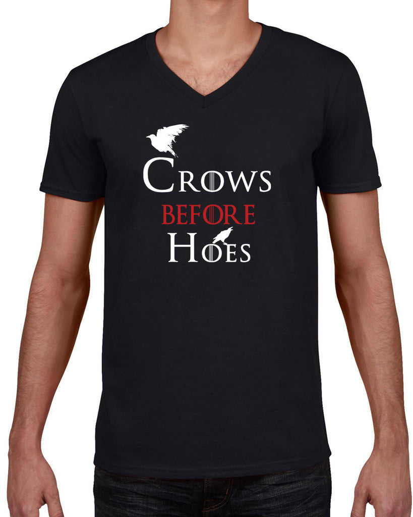 Hot Press Apparel Crows Before Hoes Mens V-neck Shirt