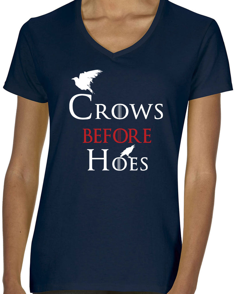 Hot Press Apparel Crows Before Hoes Mens V-neck Shirt