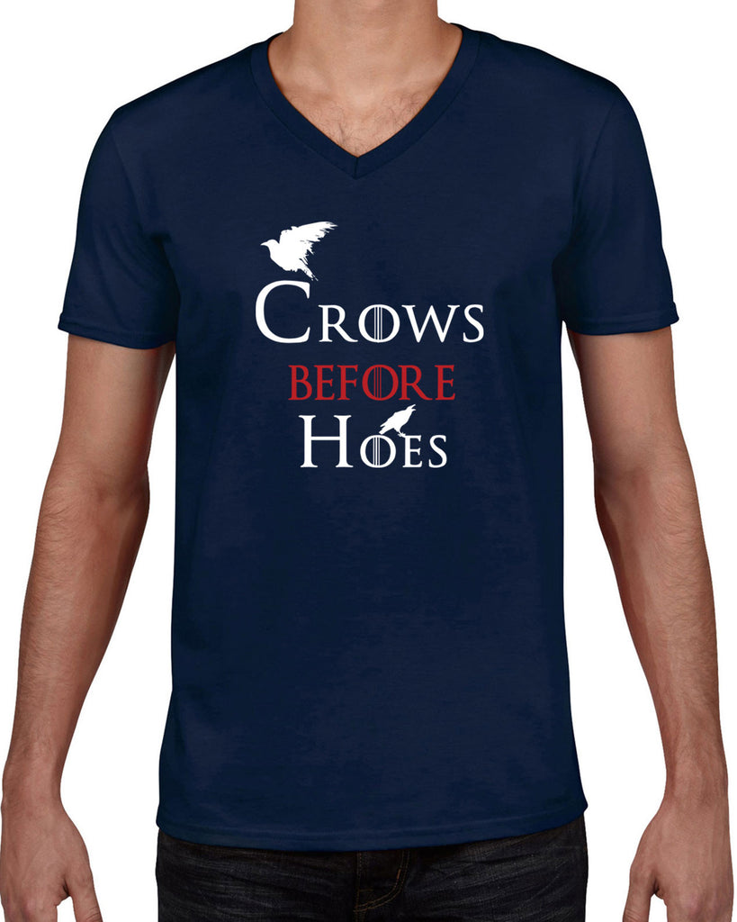 Hot Press Apparel Crows Before Hoes Mens V-neck Shirt