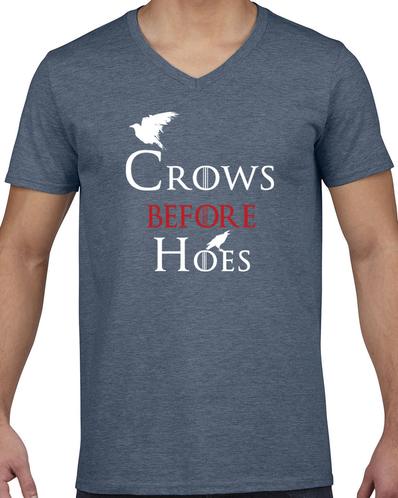 Hot Press Apparel Crows Before Hoes Mens V-neck Shirt
