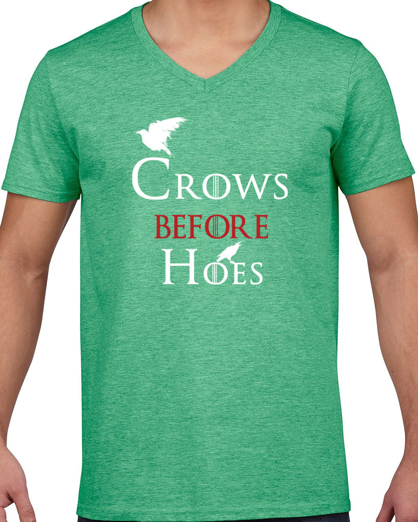 Hot Press Apparel Crows Before Hoes Mens V-neck Shirt