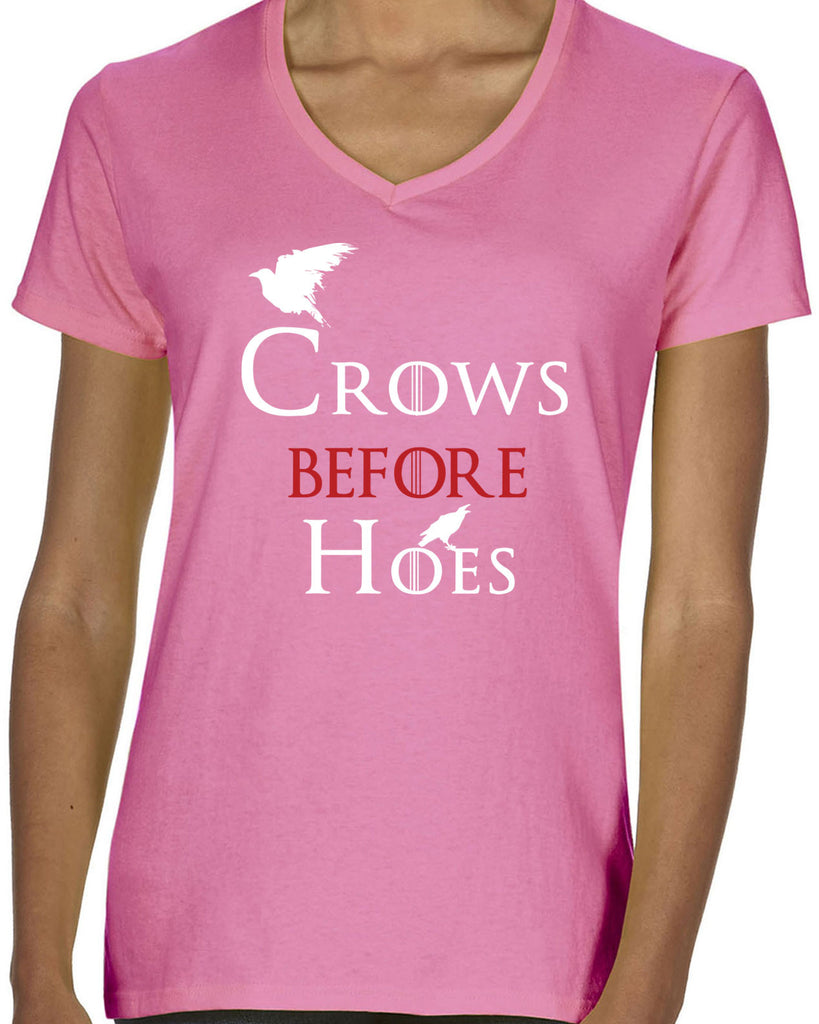 Hot Press Apparel Crows Before Hoes Mens V-neck Shirt