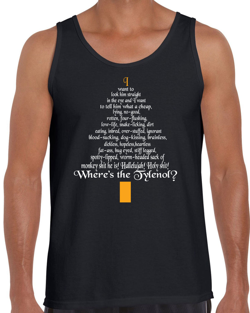 Hot Press Apparel Clark Rant Men's Tank Top Family Vacation Griswold Gift Present Party Ugly Christmas Sweater