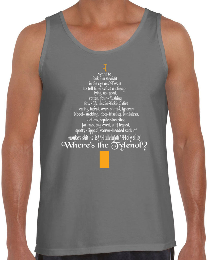 Hot Press Apparel Clark Rant Men's Tank Top Family Vacation Griswold Gift Present Party Ugly Christmas Sweater