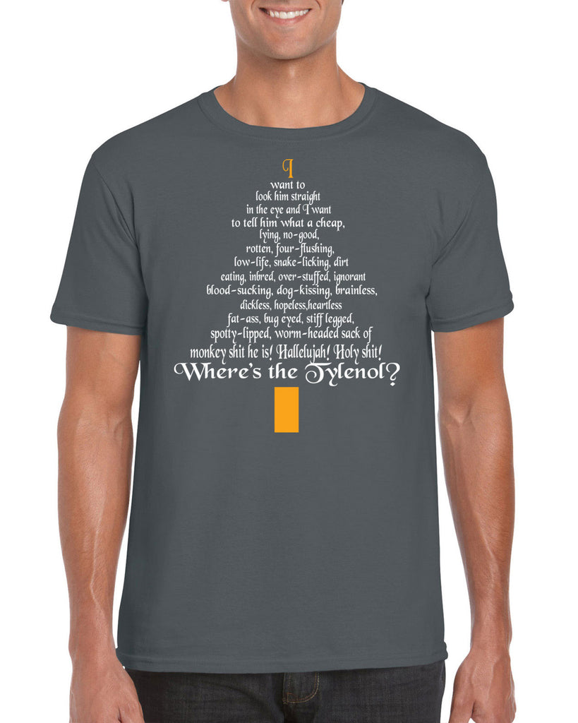 Hot Press Apparel Clark Rant Men's T-Shirt Tee Clothing Short Sleeve Griswold Christmas Holiday Vacation Gift Present