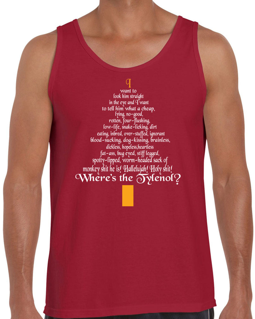 Hot Press Apparel Clark Rant Men's Tank Top Family Vacation Griswold Gift Present Party Ugly Christmas Sweater