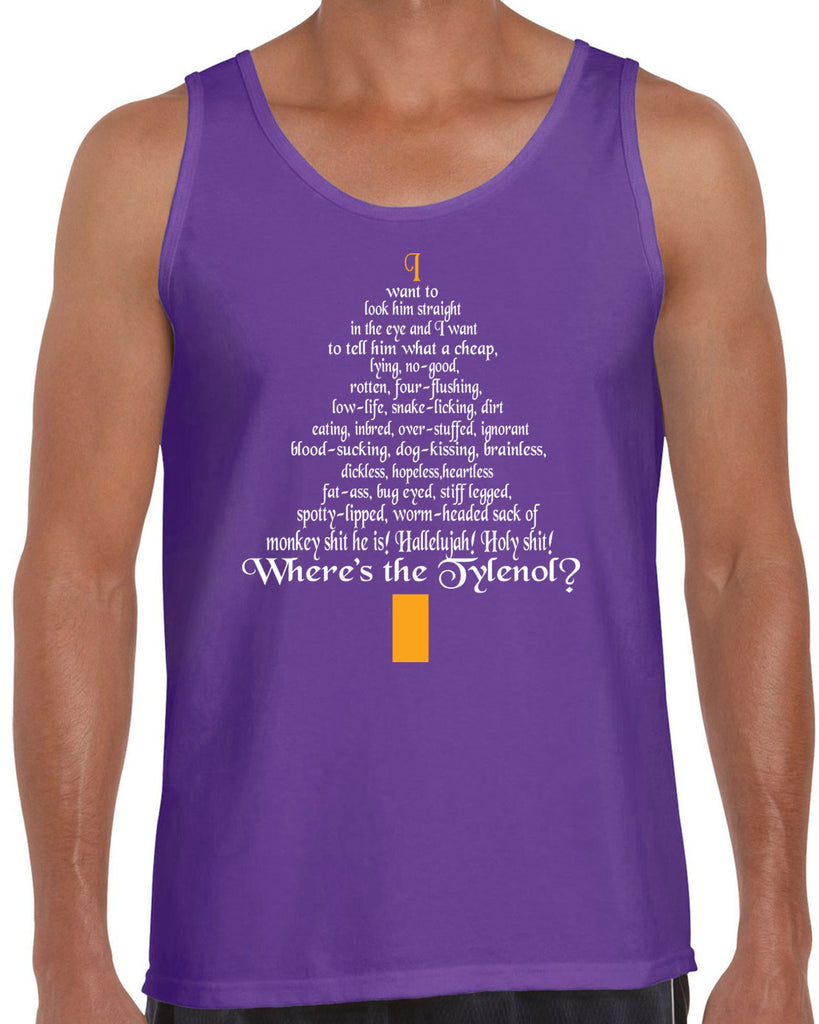 Hot Press Apparel Clark Rant Men's Tank Top Family Vacation Griswold Gift Present Party Ugly Christmas Sweater