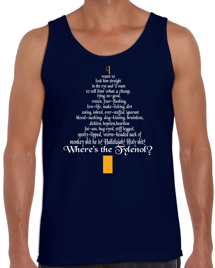 Hot Press Apparel Clark Rant Men's Tank Top Family Vacation Griswold Gift Present Party Ugly Christmas Sweater