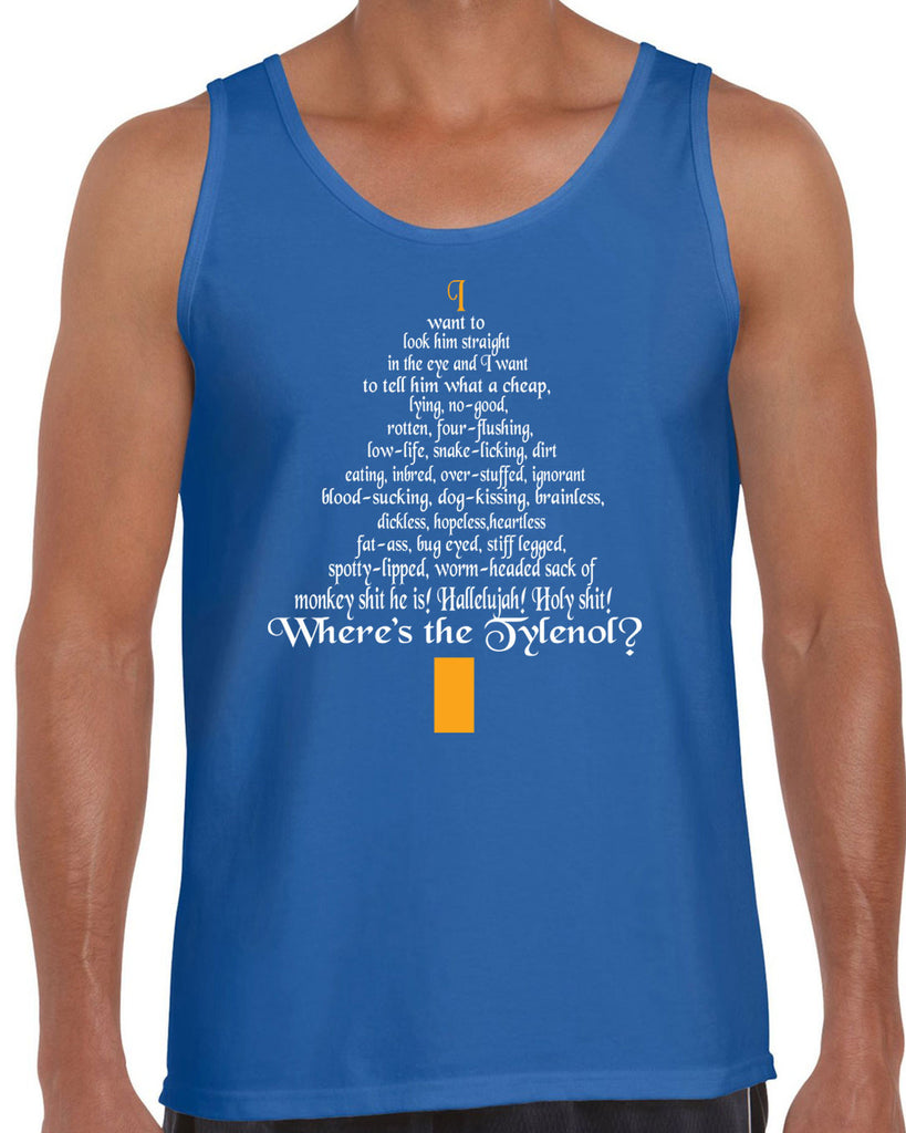 Hot Press Apparel Clark Rant Men's Tank Top Family Vacation Griswold Gift Present Party Ugly Christmas Sweater