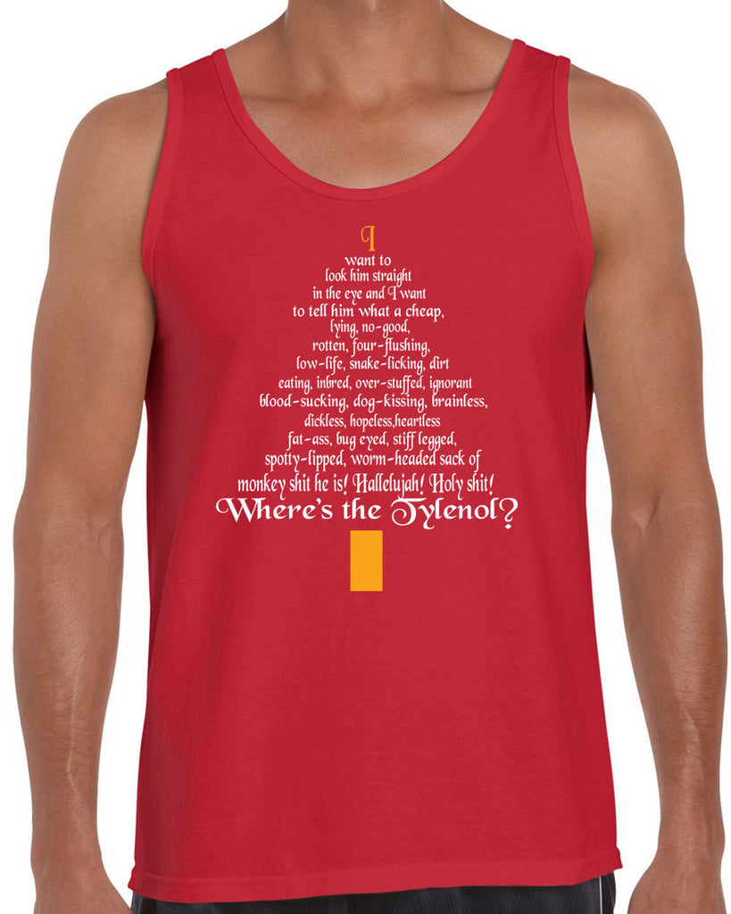 Hot Press Apparel Clark Rant Men's Tank Top Family Vacation Griswold Gift Present Party Ugly Christmas Sweater