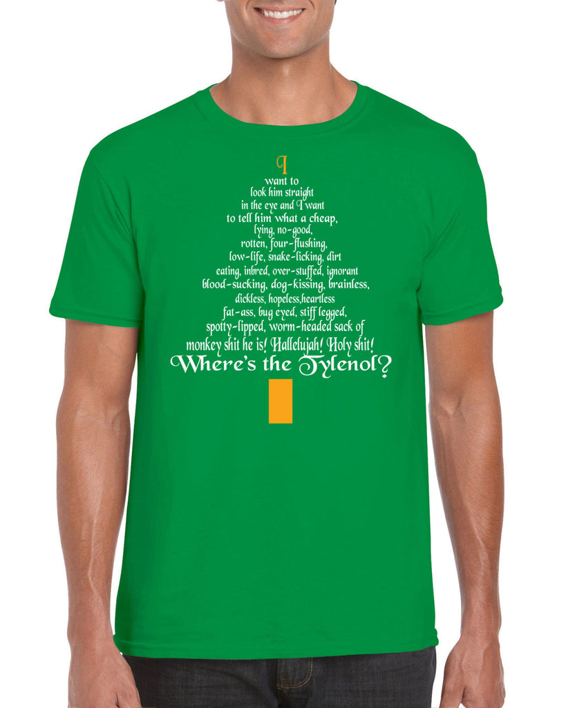 Hot Press Apparel Clark Rant Men's T-Shirt Tee Clothing Short Sleeve Griswold Christmas Holiday Vacation Gift Present