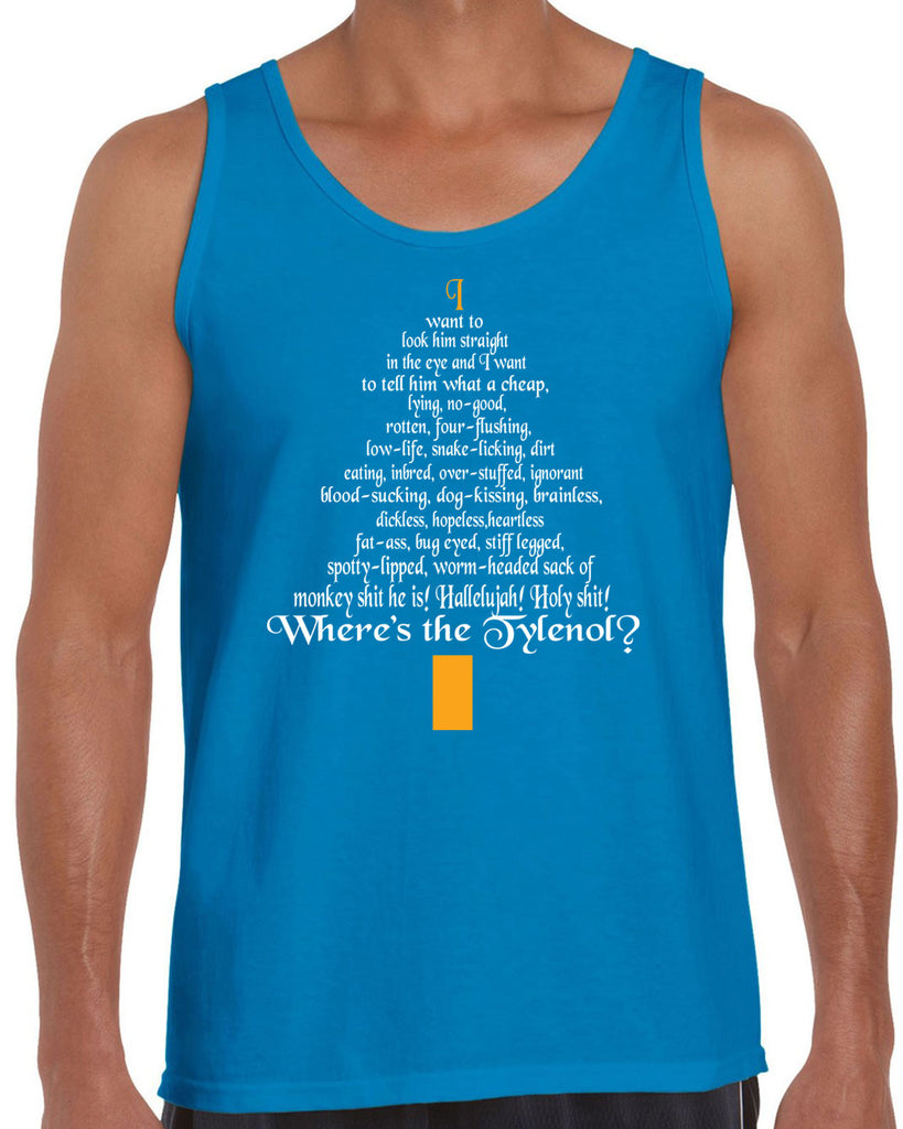 Hot Press Apparel Clark Rant Men's Tank Top Family Vacation Griswold Gift Present Party Ugly Christmas Sweater