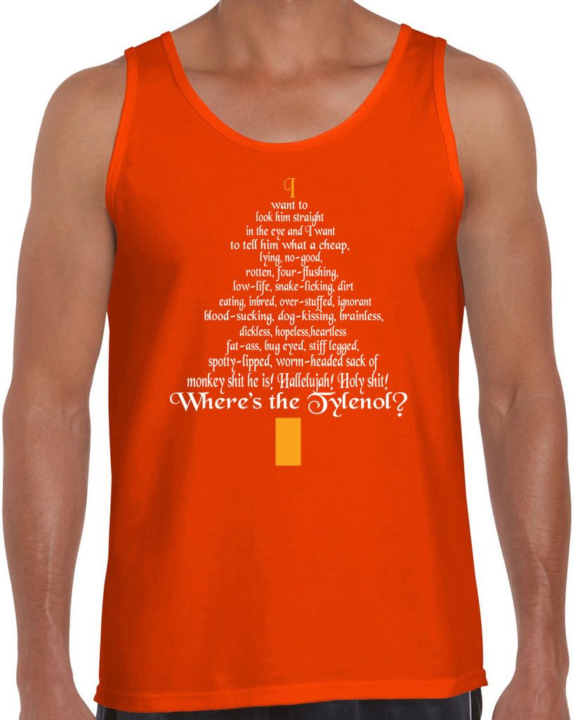 Hot Press Apparel Clark Rant Men's Tank Top Family Vacation Griswold Gift Present Party Ugly Christmas Sweater