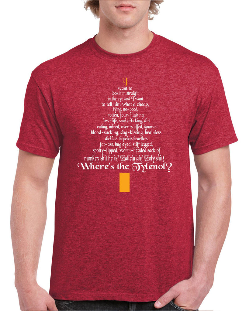 Hot Press Apparel Clark Rant Men's T-Shirt Tee Clothing Short Sleeve Griswold Christmas Holiday Vacation Gift Present