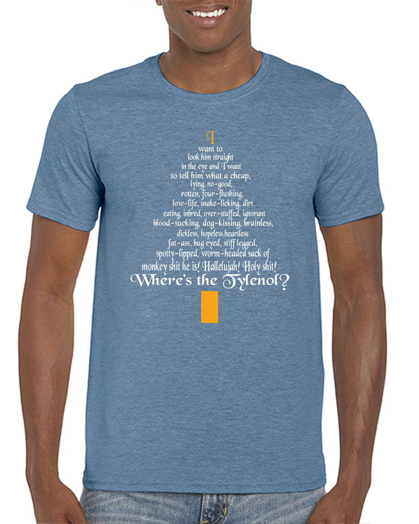 Hot Press Apparel Clark Rant Men's T-Shirt Tee Clothing Short Sleeve Griswold Christmas Holiday Vacation Gift Present