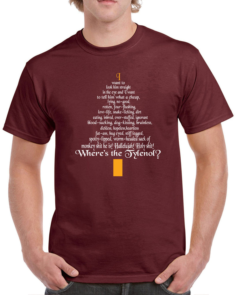 Hot Press Apparel Clark Rant Men's T-Shirt Tee Clothing Short Sleeve Griswold Christmas Holiday Vacation Gift Present