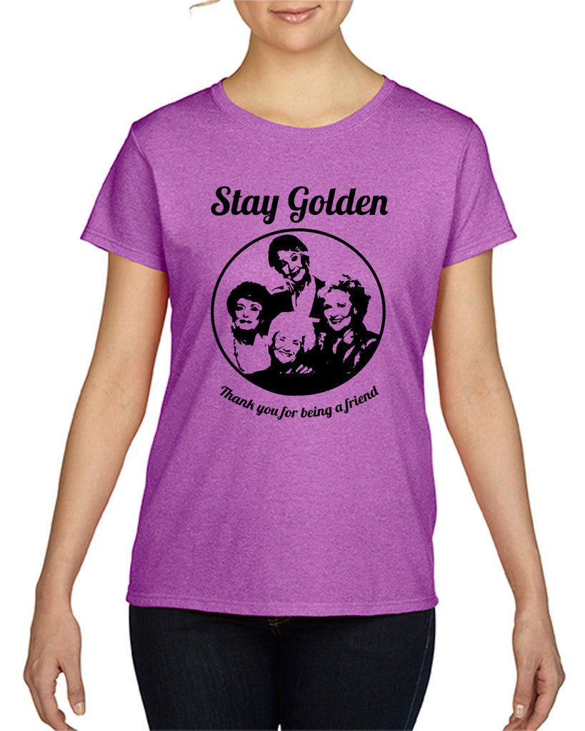 Hot Press Apparel Stay Golden Betty Girls 80s TV Show Vintage Novelty Pop Culture Funny Comedy Party Grandmas Friends Gift Present Sale