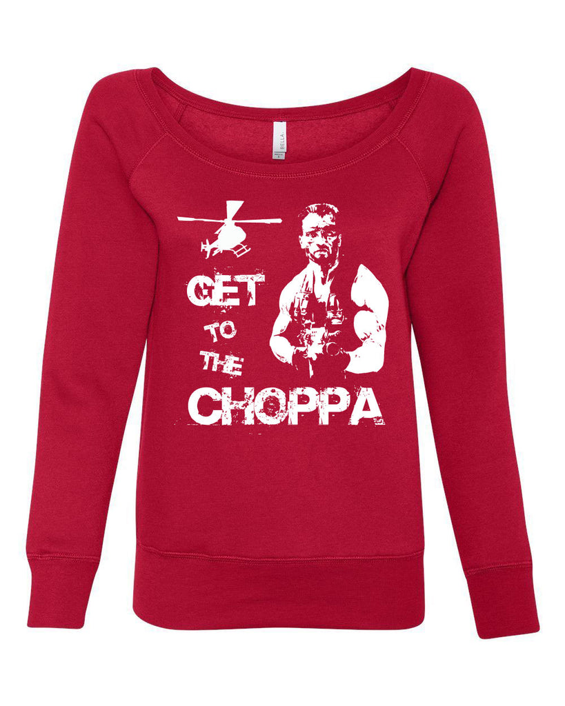 Hot Press Apparel Get to the Choppa predator 80s movie arnold schwarzenegger action adventure alien da choppa chopper helicopter military
