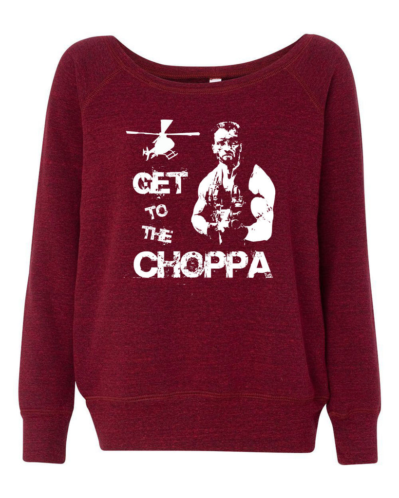 Hot Press Apparel Get to the Choppa predator 80s movie arnold schwarzenegger action adventure alien da choppa chopper helicopter military