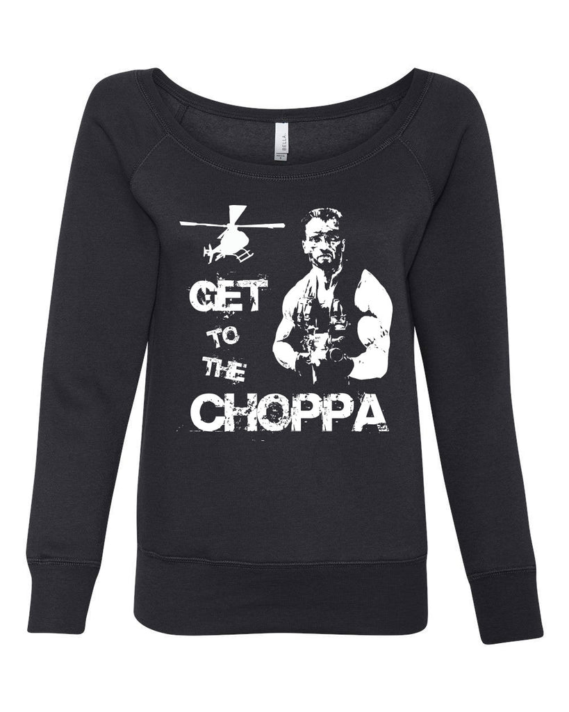 Hot Press Apparel Get to the Choppa predator 80s movie arnold schwarzenegger action adventure alien da choppa chopper helicopter military