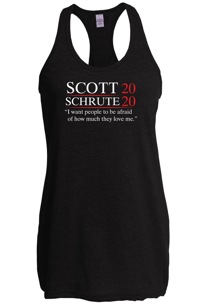 Scott Schrute 2020 Racer Back racerback Tank Top funny the office michael dwight campaign election president tv show