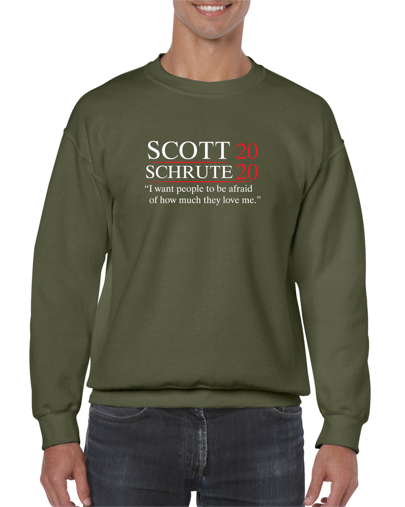 Scott Schrute 2020 Crew Sweatshirt funny the office michael dwight campaign election president tv show