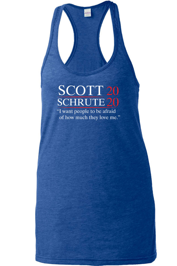 Scott Schrute 2020 Racer Back racerback Tank Top funny the office michael dwight campaign election president tv show