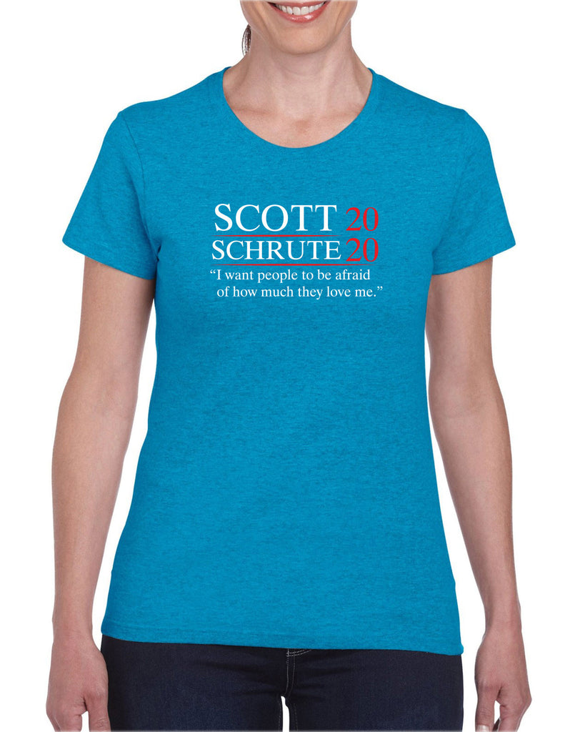 Scott Schrute 2020 Womens T-Shirt funny the office michael dwight campaign election president tv show