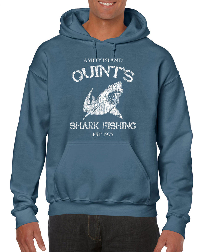 Hot Press Apparel Hoodie Hooded sweatshirt comfy Quint's Shark fishing great white Jaws 70s movie scary Amity Island costume