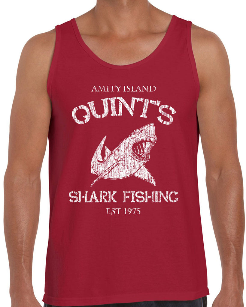 Hot Press Apparel Sleeveless Tank Top comfy Quint's Shark fishing great white Jaws 70s movie scary Amity Island costume