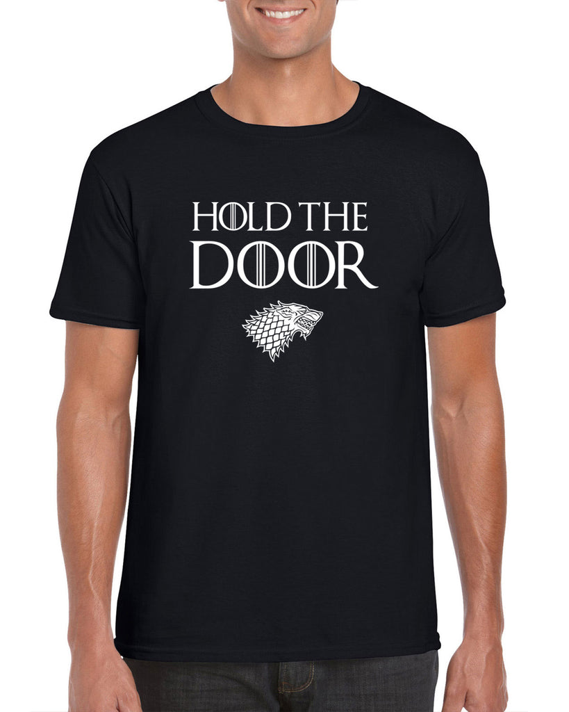 Hold the Door Mens T-shirt funny Hodor game of thrones winterfell winter is coming north wall kings landing tribute