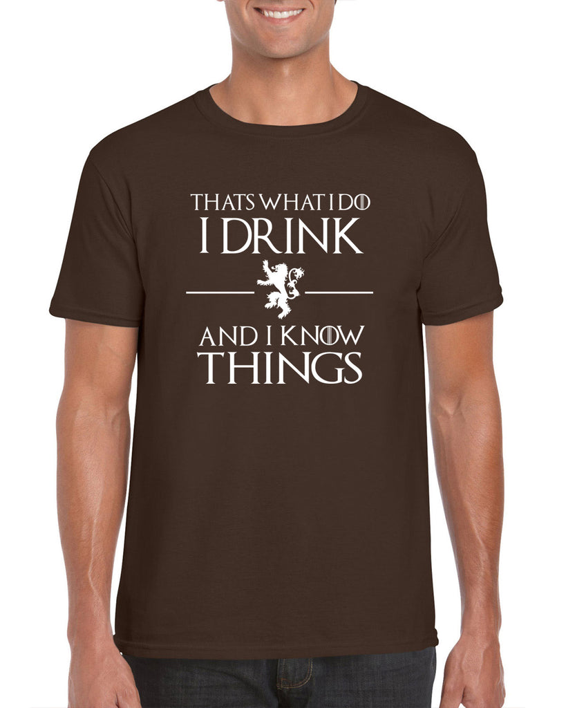 I Drink and I know Things mens T-shirt funny Tyrion Lannister quote Game of Thrones Kings Landing Westeros tv show