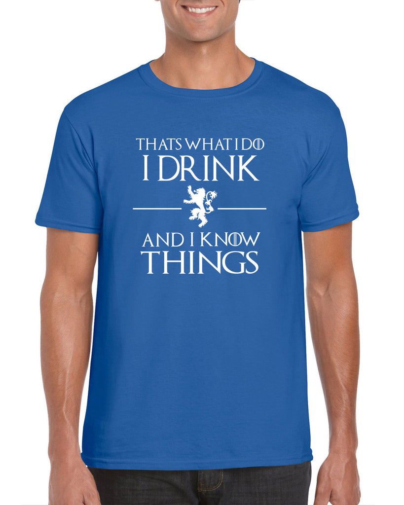 I Drink and I know Things mens T-shirt funny Tyrion Lannister quote Game of Thrones Kings Landing Westeros tv show