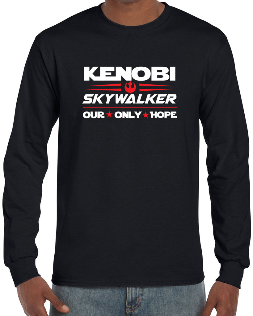 Kenobi Skywalker 2020 Long Sleeve Shirt luke obi wan star wars president campaign election only hope jedi 80s movie