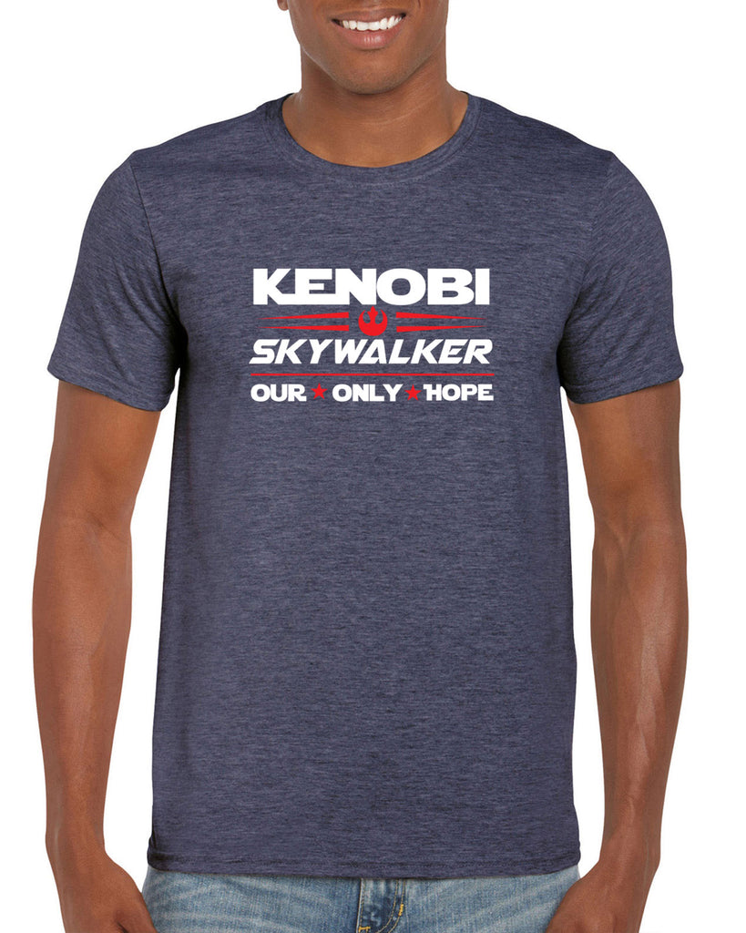 Kenobi Skywalker 2020 Mens T-Shirt luke obi wan star wars president campaign election only hope jedi 80s movie
