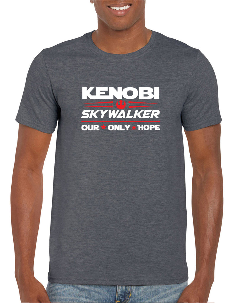 Kenobi Skywalker 2020 Mens T-Shirt luke obi wan star wars president campaign election only hope jedi 80s movie