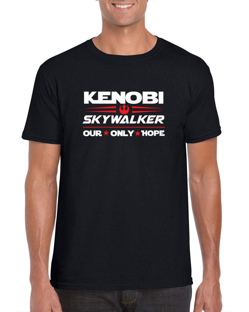Kenobi Skywalker 2020 Mens T-Shirt luke obi wan star wars president campaign election only hope jedi 80s movie