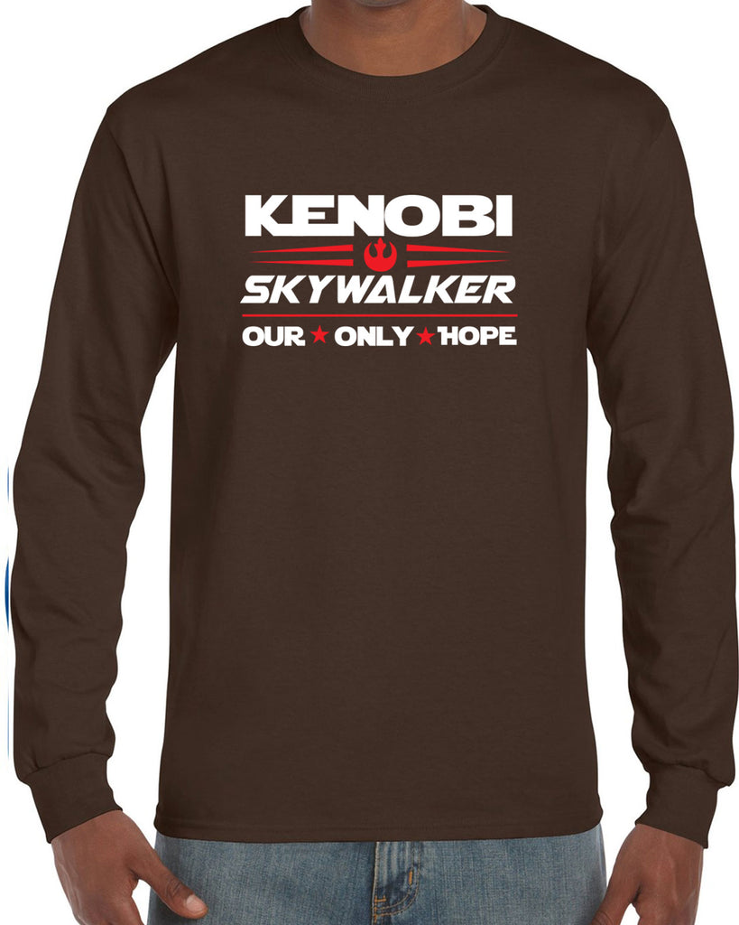 Kenobi Skywalker 2020 Long Sleeve Shirt luke obi wan star wars president campaign election only hope jedi 80s movie