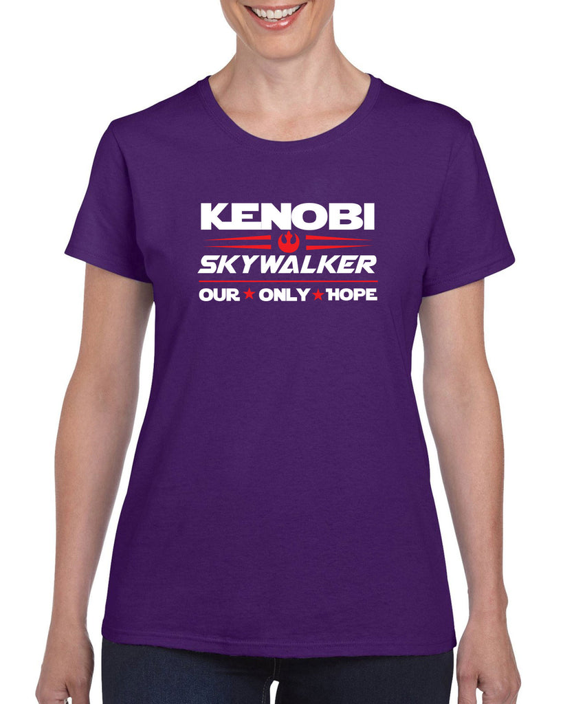 Kenobi Skywalker 2020 Womens T-shirt luke obi wan star wars president campaign election only hope jedi 80s movie