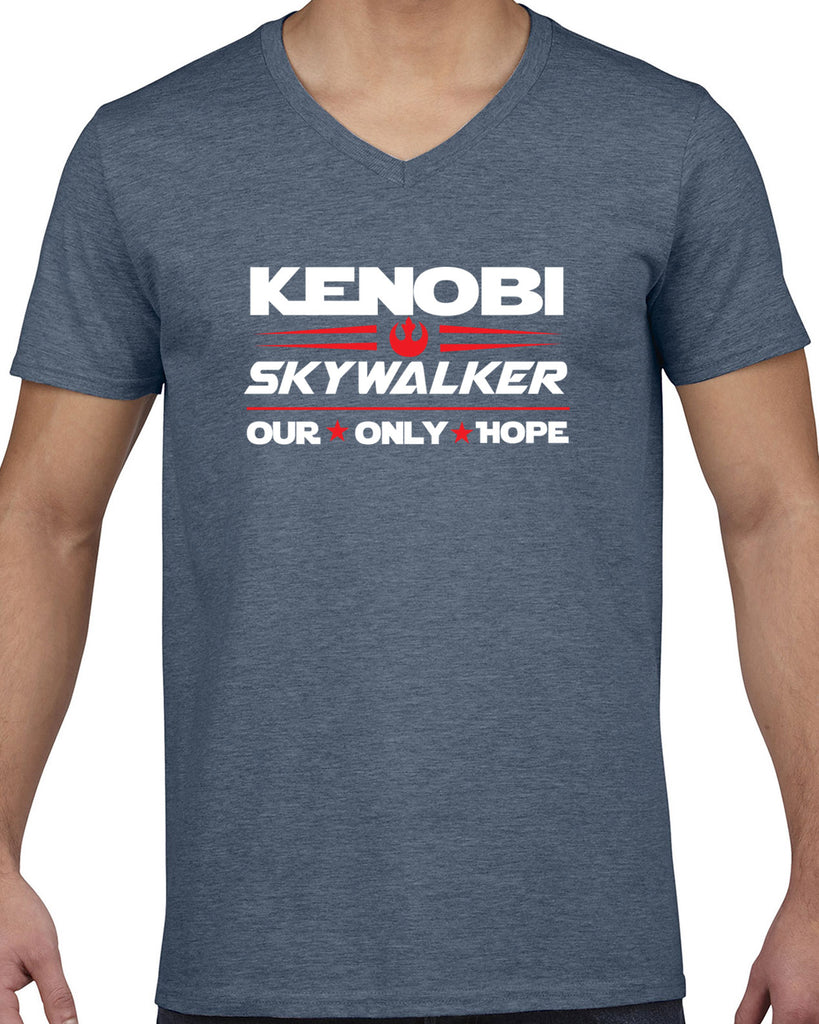 Men's Short Sleeve V-Neck T-Shirt - Kenobi Skywalker 2020
