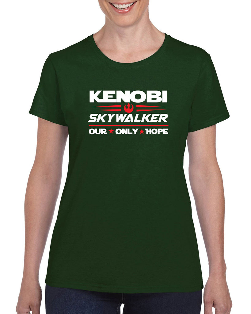 Kenobi Skywalker 2020 Womens T-shirt luke obi wan star wars president campaign election only hope jedi 80s movie