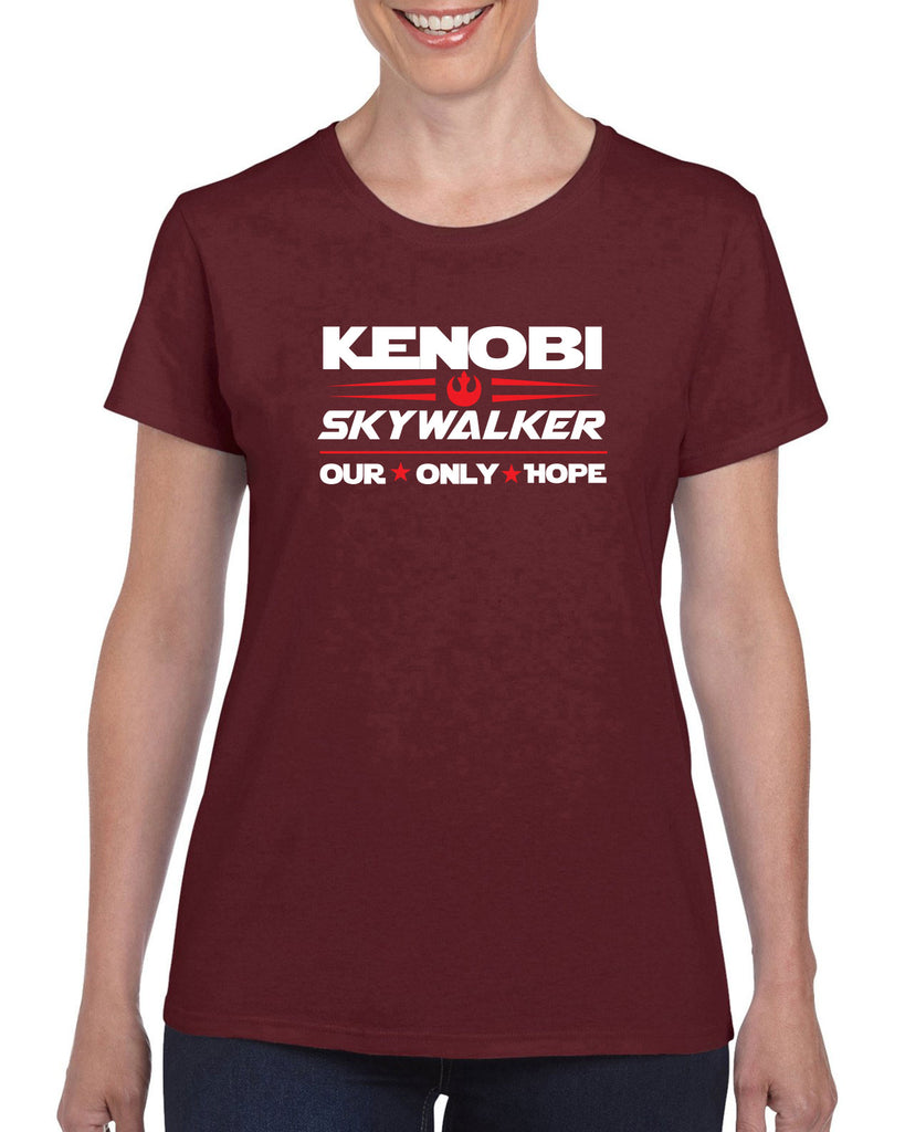 Kenobi Skywalker 2020 Womens T-shirt luke obi wan star wars president campaign election only hope jedi 80s movie