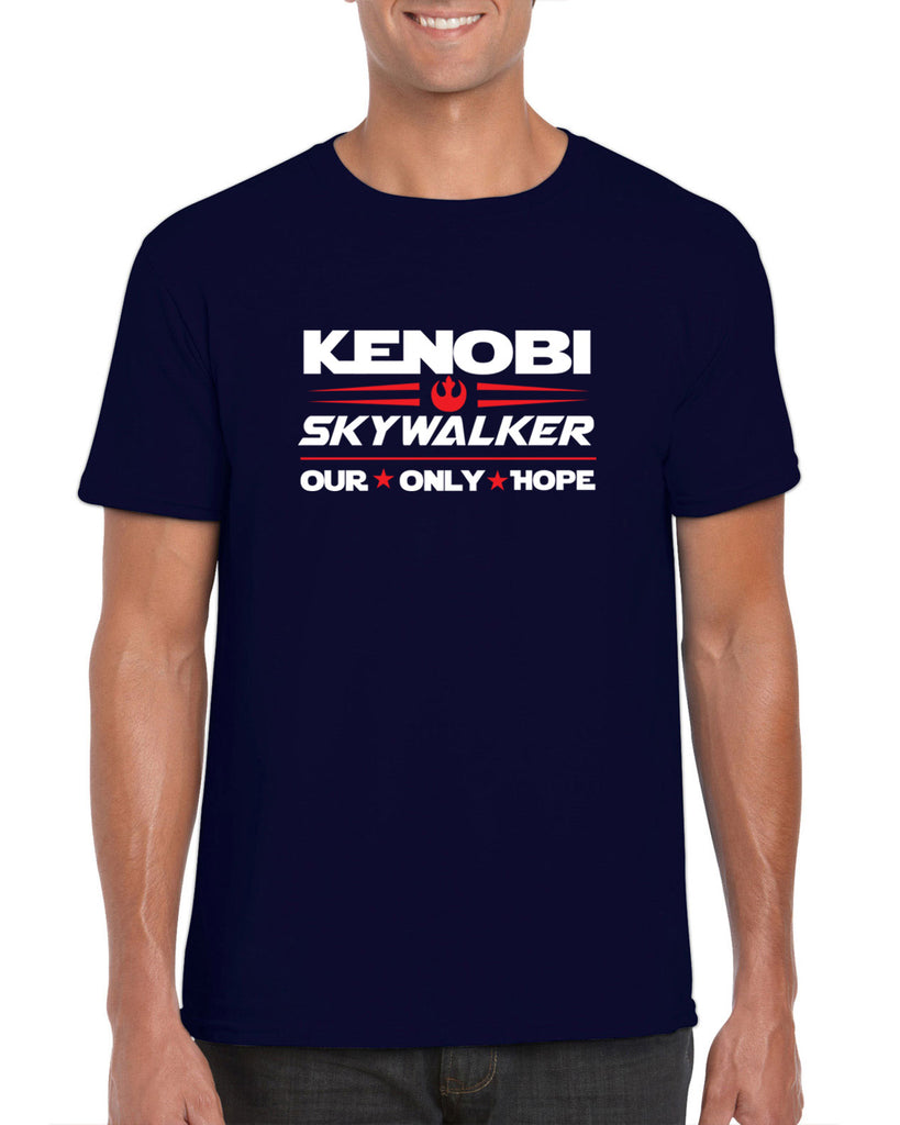 Kenobi Skywalker 2020 Mens T-Shirt luke obi wan star wars president campaign election only hope jedi 80s movie