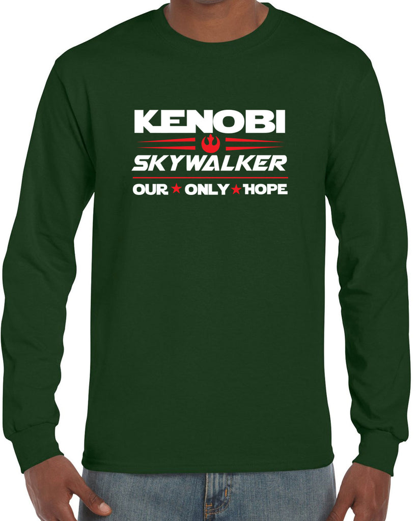Kenobi Skywalker 2020 Long Sleeve Shirt luke obi wan star wars president campaign election only hope jedi 80s movie