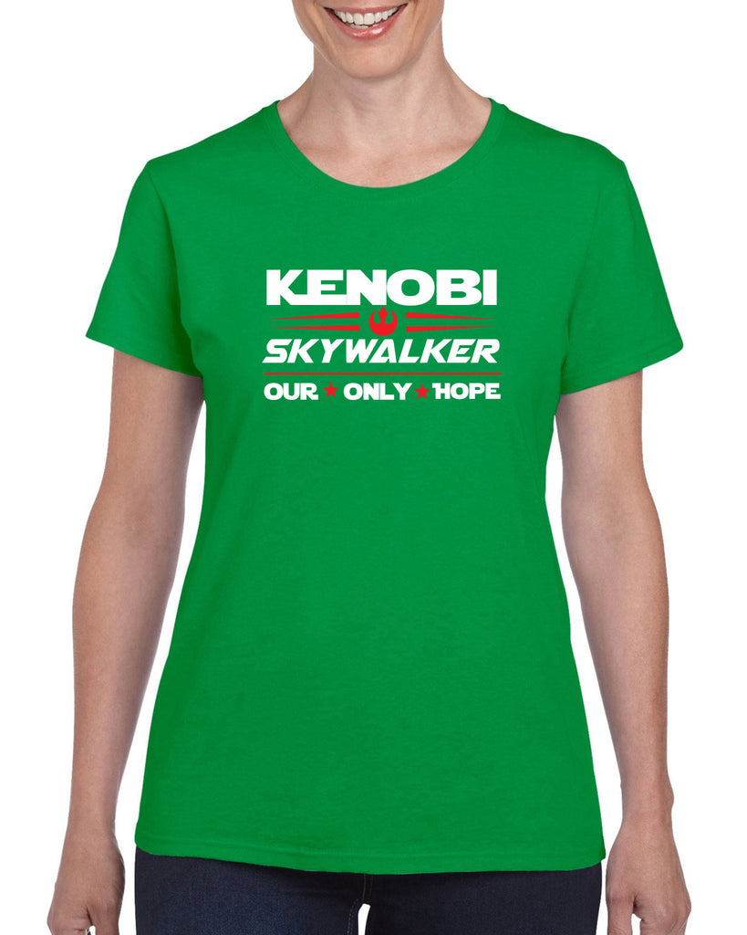 Kenobi Skywalker 2020 Womens T-shirt luke obi wan star wars president campaign election only hope jedi 80s movie