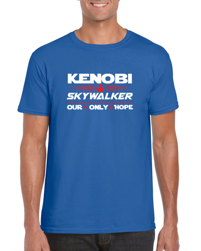 Kenobi Skywalker 2020 Mens T-Shirt luke obi wan star wars president campaign election only hope jedi 80s movie