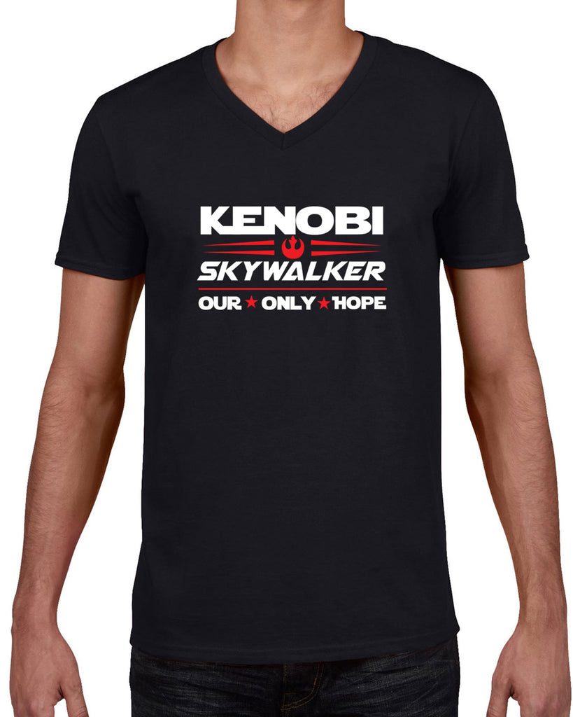 Men's Short Sleeve V-Neck T-Shirt - Kenobi Skywalker 2020