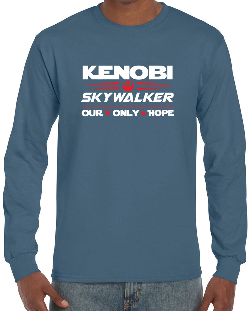 Kenobi Skywalker 2020 Long Sleeve Shirt luke obi wan star wars president campaign election only hope jedi 80s movie